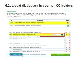 6.2. Liquid distibution in booms - OC holders