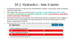 10.1. Hydraulics – how it works