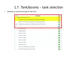 1.7. Tank/booms – tank selection